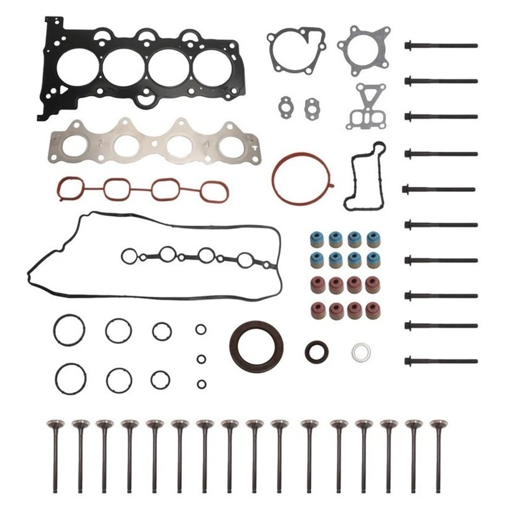 JAVOUKA Head Gasket Set Bolts Valves HS26554PT 1.6L Hyundai Kia Accent Rio Black - Picture 1 of 12